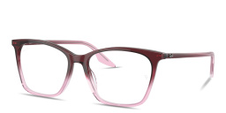 Shop Ray-Ban Optics Cat-Eye Eyeglasses in Red Gradient Pink online.