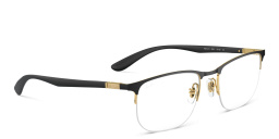 Ray-Ban Unisex Irregular Eyeglasses in Black – Product Photo 4