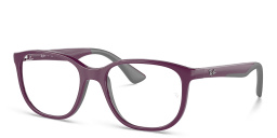 Shop Ray-Ban Junior Kids Square Eyeglasses in Purple online.