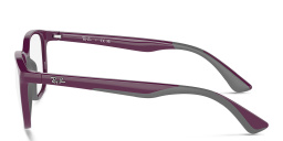 Shop Ray-Ban Junior Kids Square Eyeglasses in Purple online.