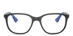 Ray-Ban Junior Kids Square Eyeglasses in Grey On Blue – Product Photo 1