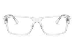 VERSACE Medusa Wide Rectangle Eyeglasses in Clear – Product Photo 1