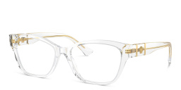 VERSACE Medusa Cat-Eye Eyeglasses in Crystal – Product Photo 2