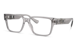 VERSACE Rectangle Eyeglasses in Grey Transparent – Product Photo 2