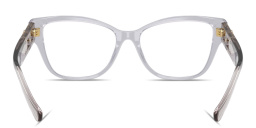 Shop VERSACE Medusa Cat-Eye Eyeglasses in Grey online.
