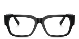 VERSACE Square Eyeglasses in Black – Product Photo 1