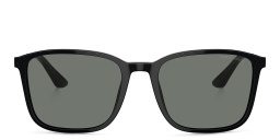 تسوق نظارات شمسية مستطيلة جورجو أرماني بلون أسود أونلاين.