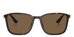 تسوق نظارات شمسية مستطيلة جورجو أرماني بلون مموه أونلاين.