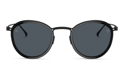 Shop GIORGIO ARMANI Panthos Sunglasses in Shiny Black online.