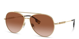 BURBERRY Pilot Sunglasses in Light Gold – Product Photo 2