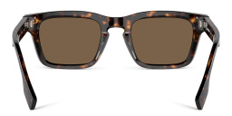 نظارات شمسية مستطيلة من بربري بلون هافان داكن - صورة المنتج 4