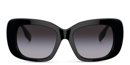 Shop BURBERRY Square Sunglasses in Black online.