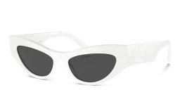 Dolce & Gabbana Logo Cat-Eye Sunglasses in White – Product Photo 2