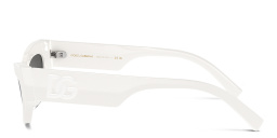 Dolce & Gabbana Logo Cat-Eye Sunglasses in White – Product Photo 3