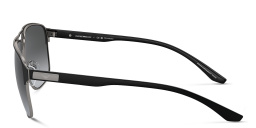 Shop Emporio Armani Pilot Sunglasses in Matte Gunmetal/Black online.