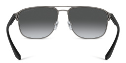 Shop Emporio Armani Pilot Sunglasses in Matte Gunmetal/Black online.