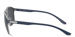 Emporio Armani Pilot Sunglasses in Matte Silver/Bluette – Product Photo 3