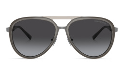 Emporio Armani Pilot Sunglasses in Shiny Transparent Smoke – Product Photo 1