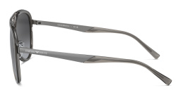 Shop Emporio Armani Pilot Sunglasses in Shiny Transparent Smoke online.