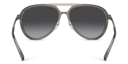 Shop Emporio Armani Pilot Sunglasses in Shiny Transparent Smoke online.