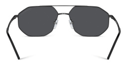 Emporio Armani Irregular Sunglasses in Matte Black – Product Photo 4