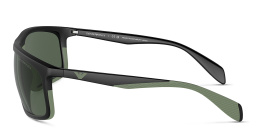 Emporio Armani Pilot Sunglasses in Matte Black – Product Photo 3