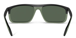 Emporio Armani Pilot Sunglasses in Matte Black – Product Photo 4