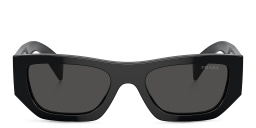 Shop PRADA Unisex Pillow Sunglasses in Black online.