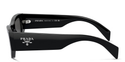 Shop PRADA Unisex Pillow Sunglasses in Black online.