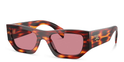 Shop PRADA Unisex Pillow Sunglasses in Havana Red online.
