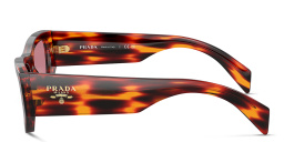 Shop PRADA Unisex Pillow Sunglasses in Havana Red online.