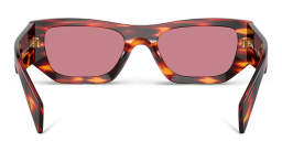 Shop PRADA Unisex Pillow Sunglasses in Havana Red online.