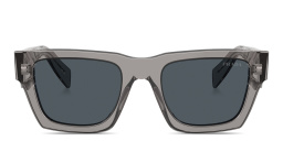 PRADA Logo Pillow Sunglasses in Transparent Dark Grey – Product Photo 1