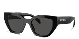 PRADA Logo Lettering Butterfly Sunglasses in Black – Product Photo 2