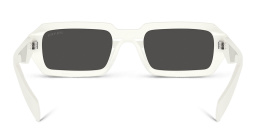 تسوق نظارات شمسية مستطيلة برادا بلون أبيض أونلاين.