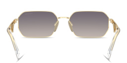 PRADA Triangle Logo Irregular Sunglasses in Gold – Product Photo 4