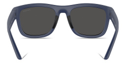 Shop Prada Linea Rossa Square Sunglasses in Blue online.