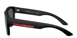 Shop Prada Linea Rossa Logo Signature Square Sunglasses in Matte Black online.