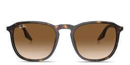 Ray-Ban Embossed Logo Unisex Square Sunglasses in Havana – Product Photo 1