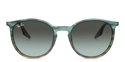 Shop Ray-Ban Unisex Panthos Sunglasses in Striped Blue & Green online.
