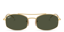 Ray-Ban Unisex Oval Sunglasses in Gold – Product Photo 1