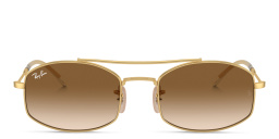 Ray-Ban Unisex Oval Sunglasses in Gold – Product Photo 1