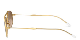 Shop Ray-Ban Unisex Oval Sunglasses in Gold online.