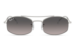 Ray-Ban Unisex Oval Sunglasses in Silver – Product Photo 1