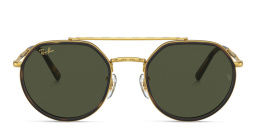 Shop Ray-Ban Unisex Irregular Sunglasses in Legend Gold online.