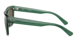 Shop Ray-Ban Phil Unisex Square Sunglasses in Transparent Green online.