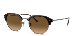 Shop Ray-Ban Unisex Irregular Sunglasses in Havana online.