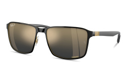 Shop Ray-Ban Chromance Unisex Square Sunglasses in Black online.