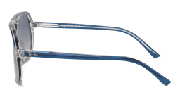 Shop Ray-Ban Junior Kids Square Sunglasses in Blue online.