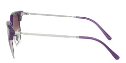 Shop Ray-Ban Junior New Clubmaster Kids Irregular Sunglasses in Opal Violet On Silver online.